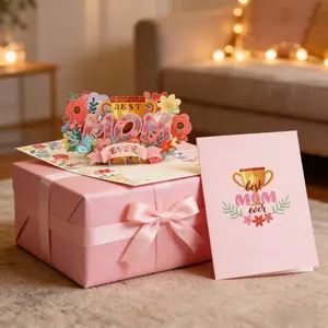 3D Pop Up Holiday Greeting Card for Family and Couples – Perfect Gift for Mother’s Day, Father’s Day, Valentine’s Day and Special Occasions