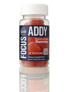 WGCP ADDY Focus Gummies - Strawberry Lemonade Flavor, 16 Gummies per Pack, 96g Dietary Supplement for Fitness & Healthcare