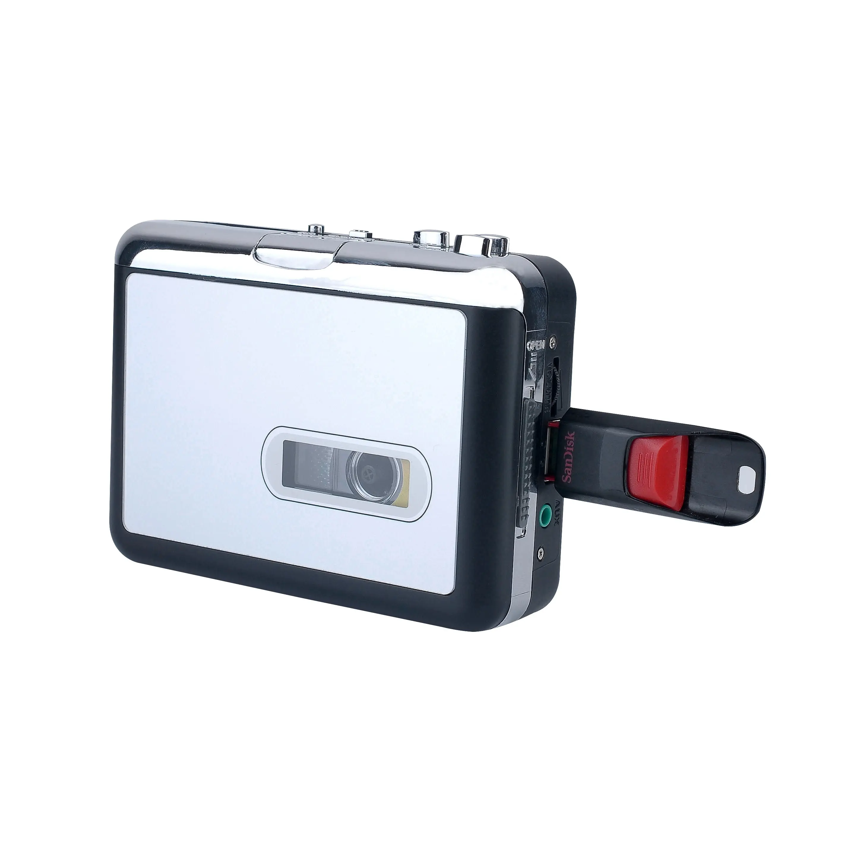 Stereo Radio Cassette Player - Auto Reverse Tape Deck, Mini USB Port, Digital MP3 Converter, USB Card Playback & Audio Recorder for Home Music Listening