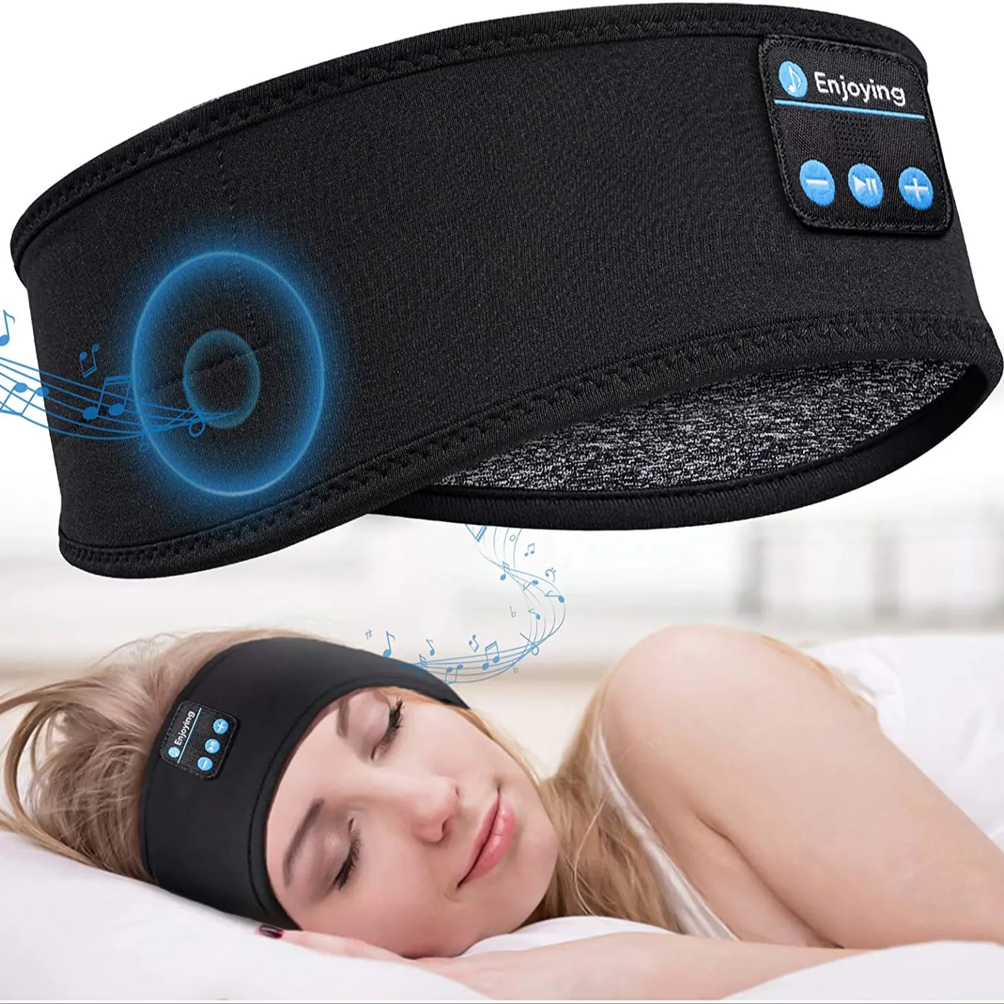 New BT Wireless Headphones, Music Eyemask Sleep Earphones, Sports Headband, Outdoor Running Yoga Headband, Comfortable and Stylish Design