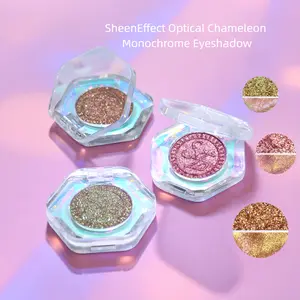 Velvet Fusion Chameleon Eyeshadow Buttery Single Color with Metallic Sparkle Monochrome SheenEffect Optical Chameleon Monochrome Eyeshadow