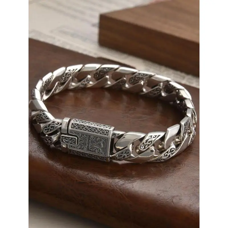 Punk Style Bracelet for Men, Vintage Stainless Steel Link Chain, Durable Men's Accessories for Adults for Party & Daily Wear, Men's Jewelry