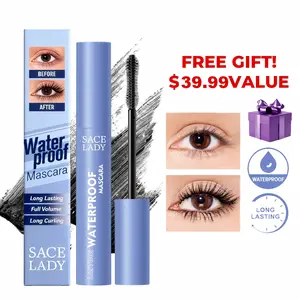 SACE LADY Black Mascara Waterproof Volume Lengthening Smudge-proof Long Lasting Eyelashes Eye Makeup 6g Curler Cosmetic SummerFinds