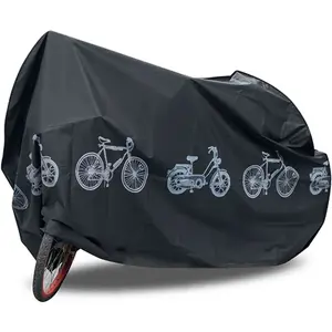 Bike Bicycle Cover Waterproof Dustproof- 190T Bike Cover for 1 or 2 Bikes, Indoor and Outdoor Use, Bike Cover Rain Sun UV Wind Snow Proof Resistant