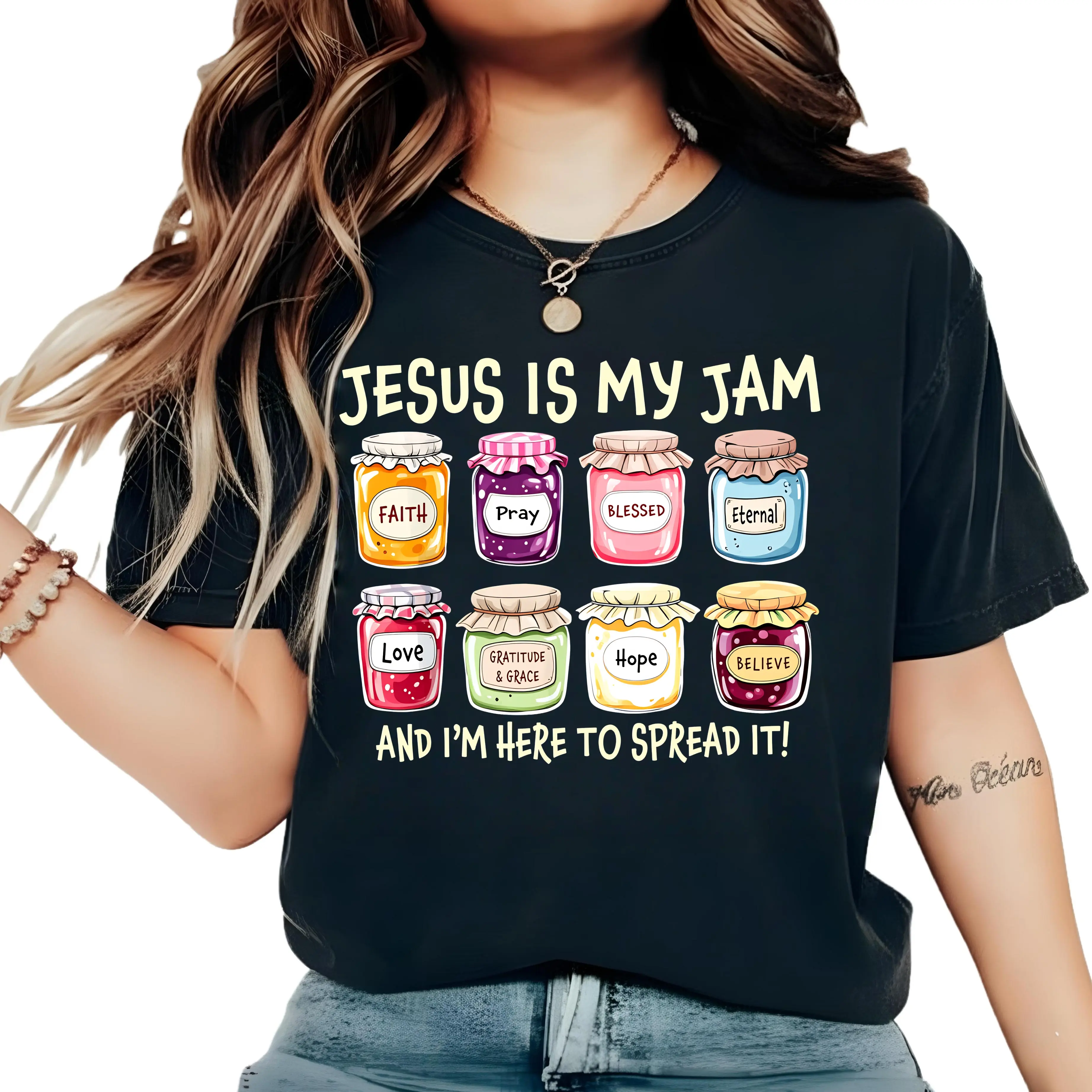 Jesus ls My Jam, Christian Shirt, ChristianGift,JESUS Christ Shirt,Gift For Christian,FunnyJesus Shirt.ChristianMoM tee