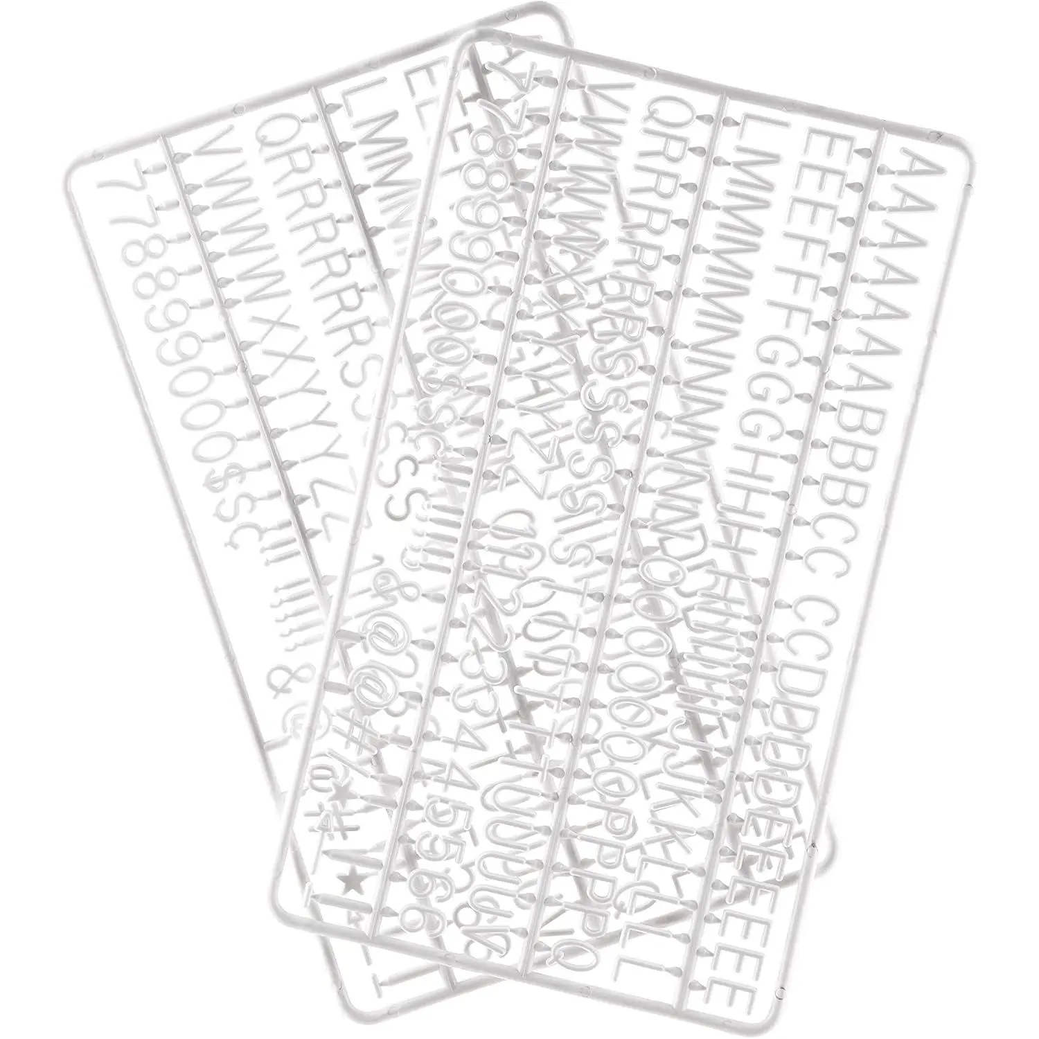 3/4 Inch Letters for Felt Letter Boards, 300 count Including Characters, Numbers & Symbols for Changeable Plastic Message Boards (White)