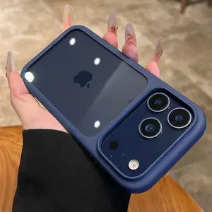 Intelligent Camera Touch Button Crystal Clear Phone Case for iPhone 17 Pro Max 17 Pro 17 Air Transparent Shockproof Cover Funda