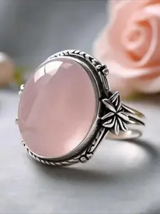 Vintage Bohemian Style Synthetic Gemstone Ring, Luxury Round Ring, Women's Anniversary Birthday Gift, Exaggerated Party Jewelry Accessories, Vintage Rings Jewelry