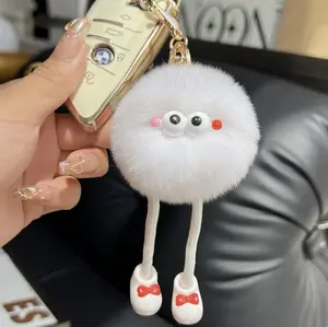 Adorable Fluffy Doll Bag Charm – Kawaii Plush Keychain for Bags & Keys Irresistibly Cute Mood Booster
