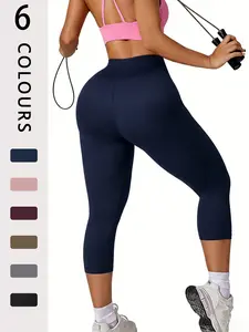 Women’s High Waisted Capri Pants, Super Soft Tummy Control Yoga Pants, Sporty Style for Workout, Running & Everyday Wear, High Stretch Bottoms, Activewear Bottoms