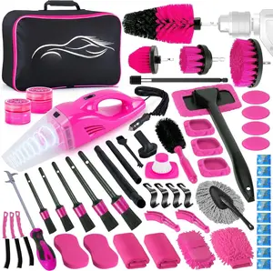 55 count   Detailing Kit Interior Cleaner with High Power Handheld Vacuum,  Wash kit with Detailing Brush Set, Interior Detailing Kit, Accessories for ,Gifts for Women