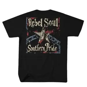 Rebel Soul Tshirt, Southern Pride Tees, Dixie Classic Streetwear Men's Shirt, Unisex Confederate Heritage Tee, Patriotic Casual Menswear, Gift For Him