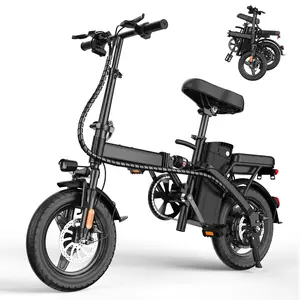 Dual Disc Braking System | ASKMY E14 Urban Folding E-Bike 350W, UL2849 Certified, Enhanced Safety Battery, 12-Month Warranty, Easy Storage- Long Range 45 Miles | 14" Compact Tires,