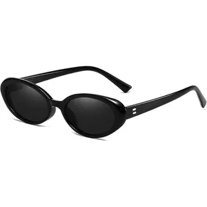 Retro Oval Sunglasses for Women Fashion Small Oval Frame Sun Glasses 90s Vintage Style Shades