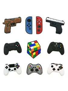 3-18pcs Cartoon Game Controller PVC Shoe Accessories, Cute Shoe Charms Set for Boys, DIY Shoe Decorations, Perfect Gift for Birthdays