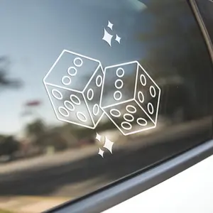 Lucky Dice Vinyl Decal: Car Window, Laptop Sticker
