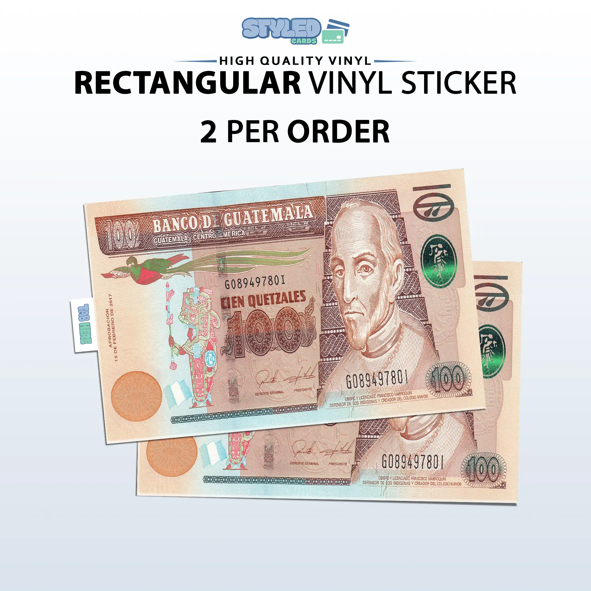todo los Quetzales rectangular vinyl sticker
