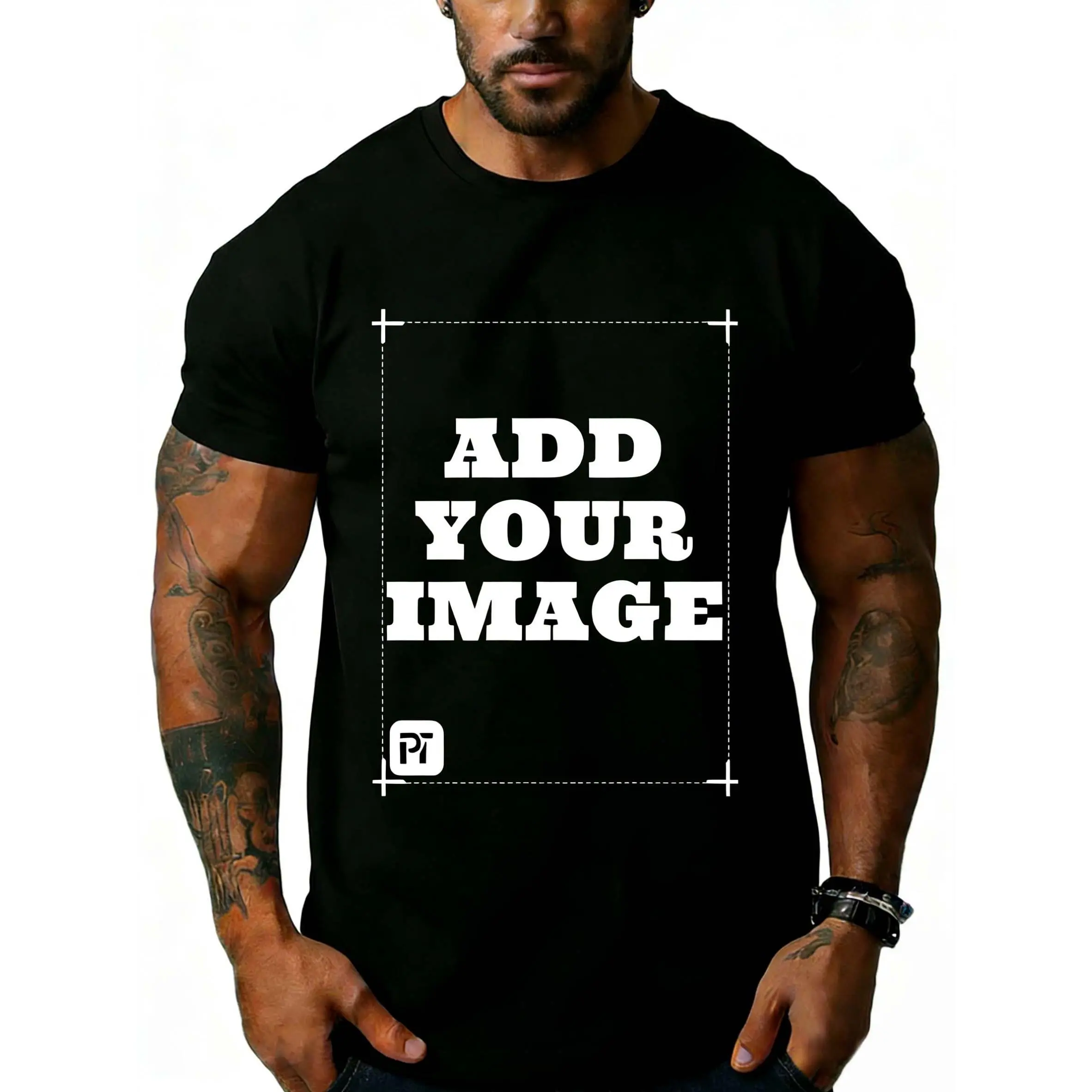Customizable Men's And Women's T-shirts - Customize Text/photos/logos, Pure Cotton Short-sleeved T-shirts, Comfortable And Well-fitting Men's T-shirts, Crew Neck Design, Ultra-soft And Breathable, A Must-have Fashion T-shirt for Summer.