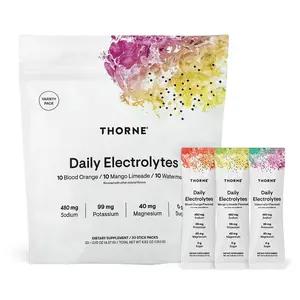 Thorne Electrolyte Powder Drink Mix - Zero Sugar Hydration Powder Packets | Supports Hydration, Electrolyte Balance & Muscle Recovery* Low-Calorie - 30 Packes,  NSF Certified for Sport