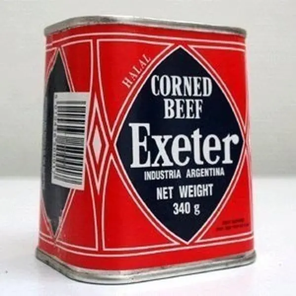 Exeter Corned Beef, Fully Cooked Ready-to-Eat Canned Ambient Food, 12oz High-Protein Pantry Item with Rice Compatibility
