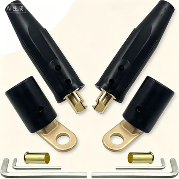 2PCS Welding Terminals CT-40FA & 2PCS LC-40 Welding Cable Connectors, Heavy Duty Quick Connect Welder Leads for 1/0 and 2/0 (50-70mm²) Cable Size, Reusable Welding Machine Accessories, No Adapter Needed