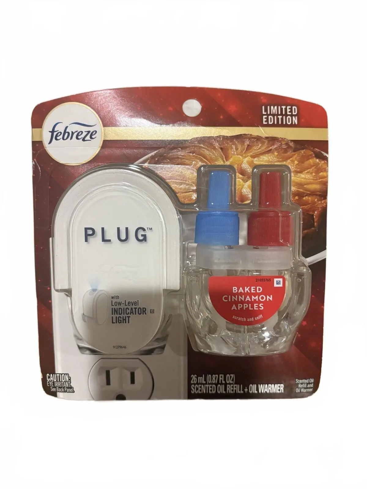 Febreze Plug Air Freshener Warmer Baked Cinnamon Apples Refill Limited Edition