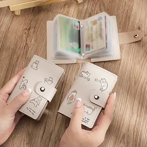 2pcs Cute Cartoon Pattern Card Holder, Multi-card Position Card Case, Perfect Casual Card Storage Bag for Daily Use