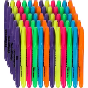 Highlighters, 60 Bulk Pack Highlighter, Assorted Colors, Chisel Tip, Quick Drying For Highlighting