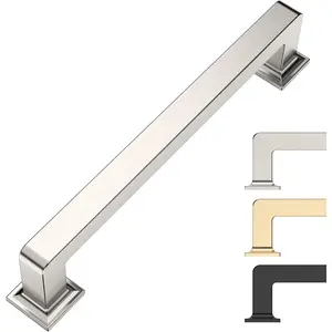 5 Inch 10 Pack Brushed Satin Nickel Cabinet Pulls, Kitchen Cabinet Handles, Cabinet Hardware for Cabinets and Cupboard