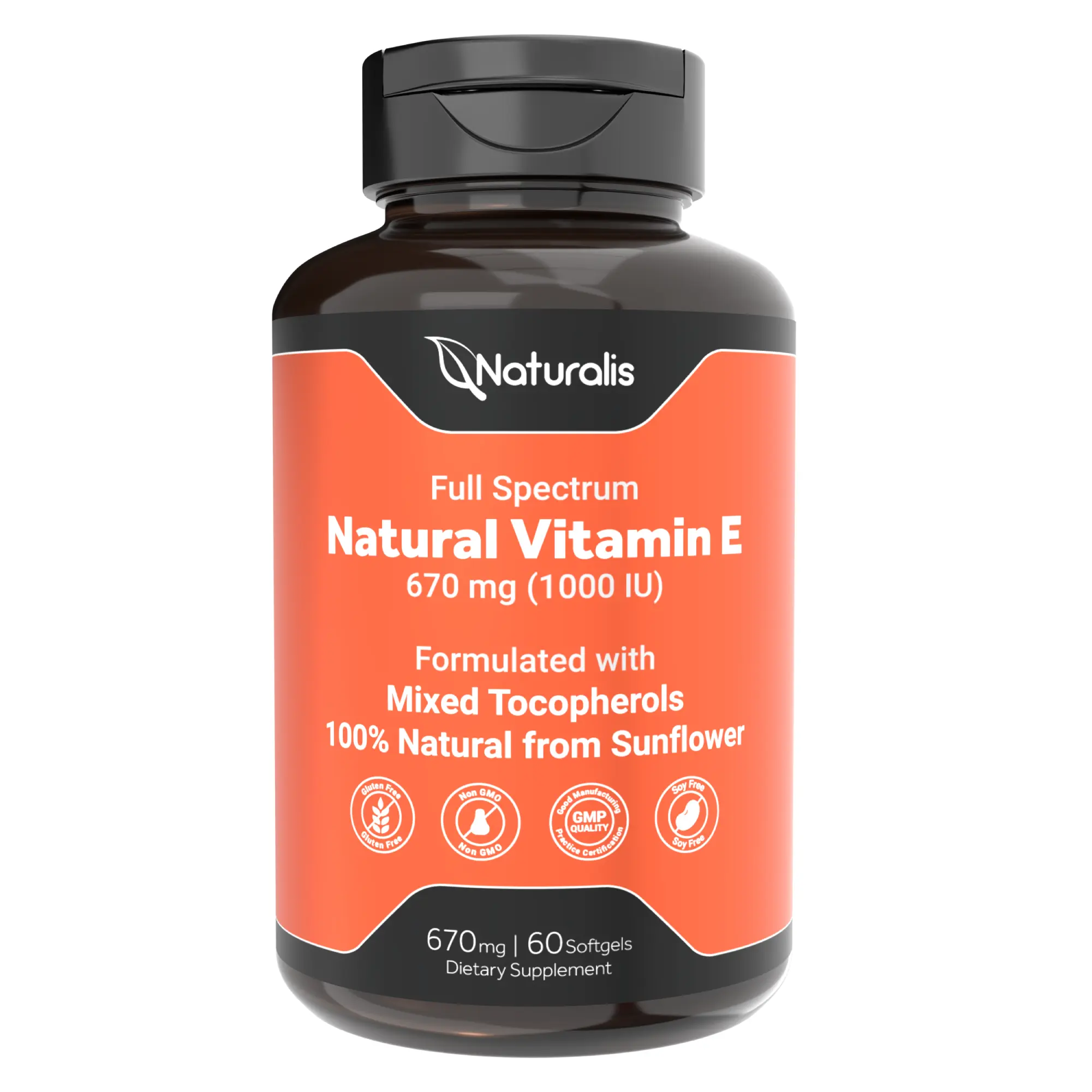 Naturalis Sunflower Vitamin E 670mg (1000 IU) | Essential Skin Vitamin & Immune Support
