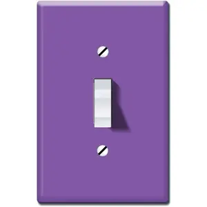 Single Gang Toggle Light  Wall Plate Cover, Solid Orchid Purple