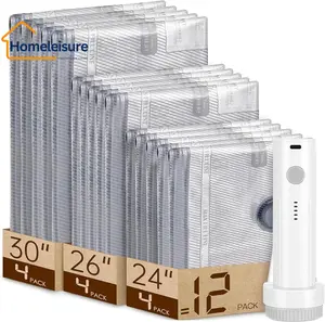 Vacuum Bags for Travel with Rechargeable air Pump, Carry-on Size Vacuum Seal Bags for Luggage and Suitcase Compression, Space Saver for Clothes and Clothing Travel