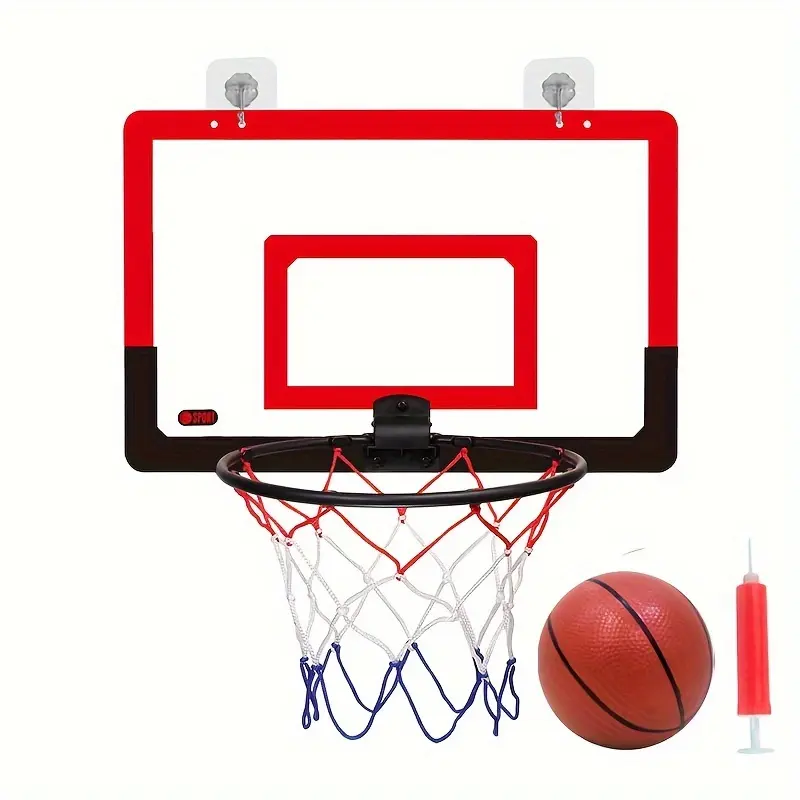 1set Foldable Indoor Mini Basketball Hoop, Wall Mounted Punch-free Basketball Backboard, Portable Basketball Goal with Basketball, Basketball Equipment, Ball And Hoop