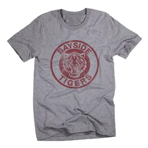 Women's Bayside Tigers Top - 90s Vintage Retro School Unisex Short-Sleeve Flat-Fit Spandex T-Shirt, Saved by the Bell Aesthetic