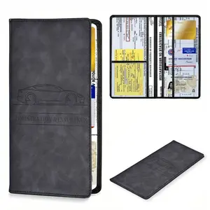 Car Registration & Insurance Card Holder, Vehicle License Document Glove Box Compartment Organizer, Interior Car Accessories for Women Men Teens