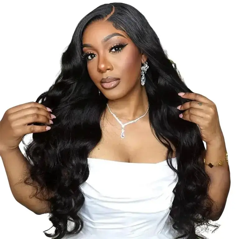 Megalook 13x6 Glueless Lace Frontal Wig Pre-Everything Ear To Ear Natural Hairline HD Lace Skin Melted 100% Human Hair Wigs With Drawstring Silky Straight Hairline