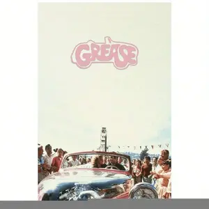 Grease Movie Canvas Poster  - Frameless, Classic Film Art Print, Perfect Gift For Family & Friends