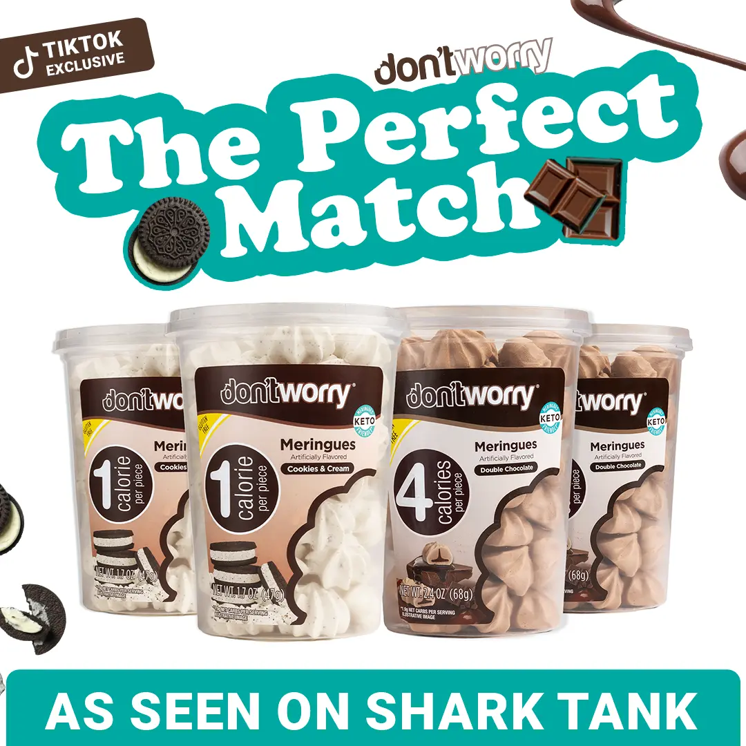 Don´t Worry | The Perfect Match | Shark Tank Bundle | Cookies & Cream + Double Chocolate Meringues