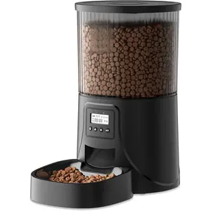 Automatic Cat Feeder: 4L Timed Cats Food Dispenser Programmable 1-6 Meal for Cat and Small Medium Dog- Auto Pet Feeder Easy to Set Up Dual Power Supply with Desiccant Bag |   Detachable Washable