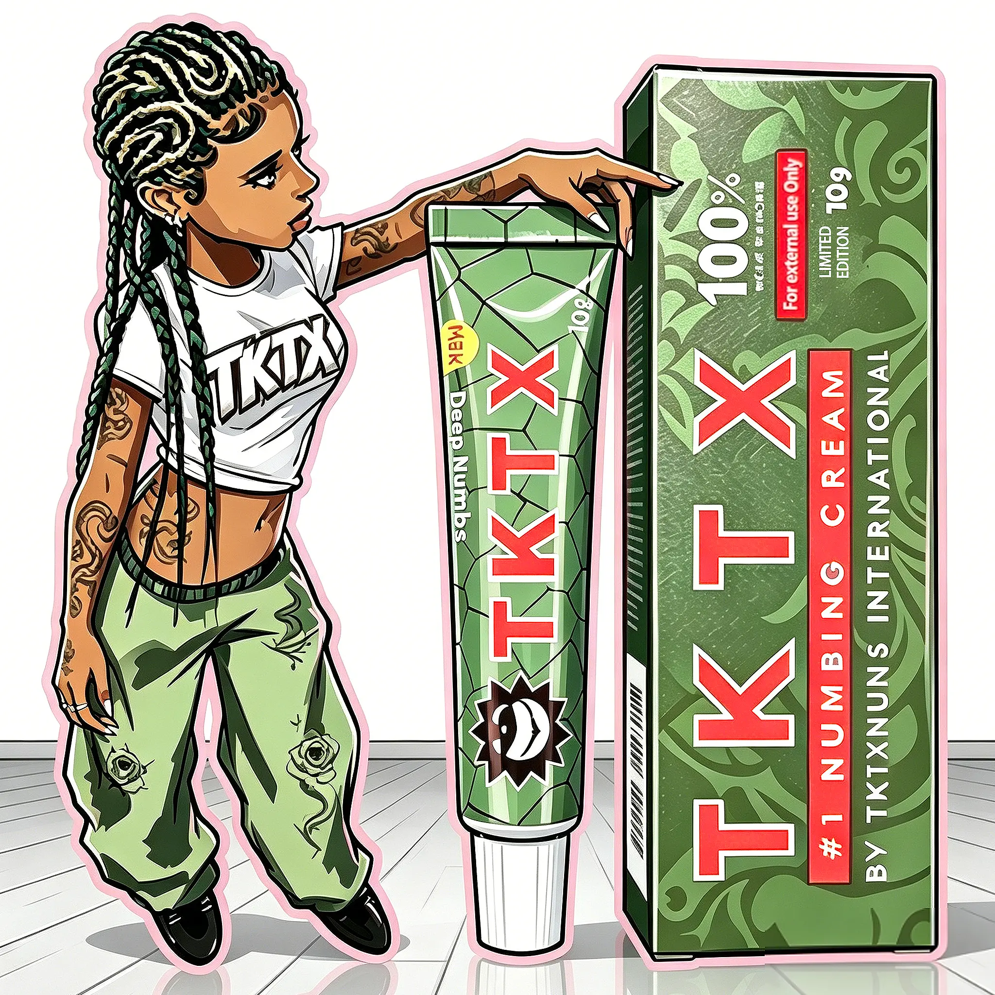 TKTX Tattoo Cream, Numbing Cream for 6 - 8 Hours, Use Before Tattooing, Waxing & Piercing | Tattoo Nursing Extra Strength | 10g | Maximum Local 100%