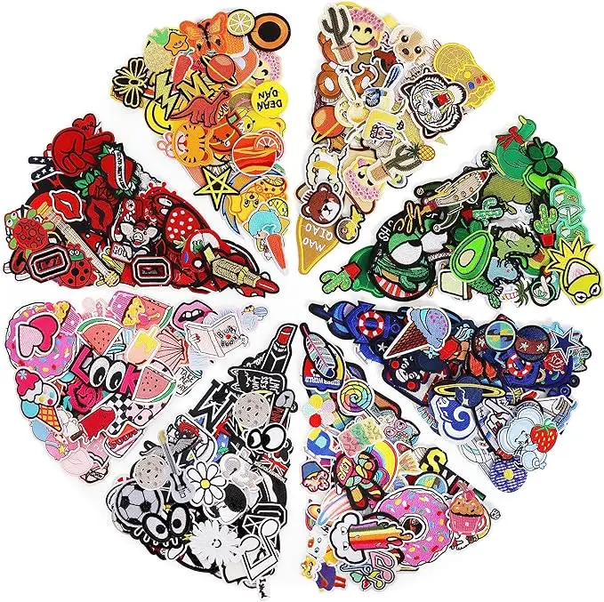 72Pcs Fruit Embroidery Iron-On Patches with Durable Polyesterban Adhesive Glue, Distinctive Designs, Easy-to-Use Sew-On/Iron-On Appliques for Distinctive Clothes, Jackets (Includes Instructions)
