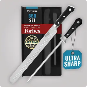 BBQ Knife Carving Set with Honing Rod