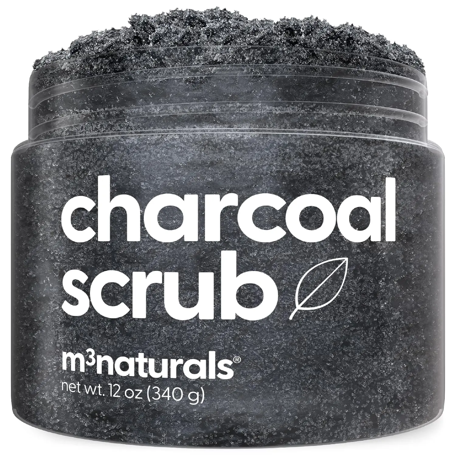 Charcoal Body Scrub with Collagen & Stem Cells – Exfoliates, Smooths & Tones Skin