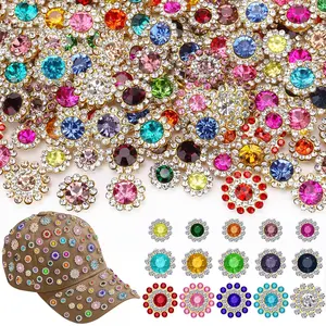 150Pcs Sew on Rhinestones for Hats Flower Shape Bedazzling Rhinestone Embellished Flatback Rhinestones Crystal Glass for Clothes Shoes Caps Bags Crafts