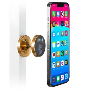 GORILLA MAG Double Sided Magnetic Phone Holder for Gym, Extra Strong Hands Free Mobile Phone Mount, Compatible with All Smartphones, iPhone 14, 14 Plus, 14 Pro, Samsung Galaxy S22, S21, Pixel (Gold)