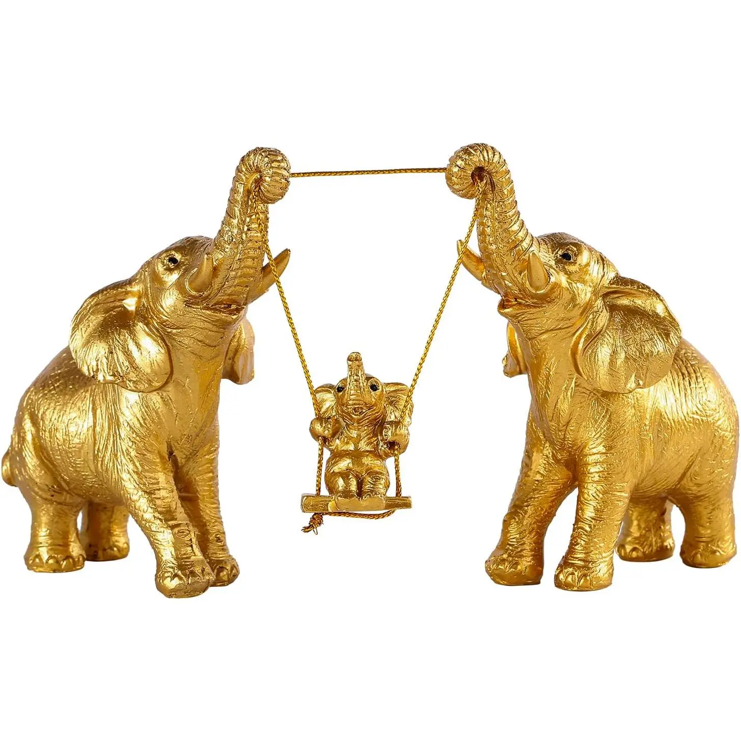 Elephant Statue For Home Decor.Gold Elephant Decor For Living Room,Office,Shelf,Table Centerpiece Decorations.Elephant Gifts for Women,Mom.Good Luck Elephant Figurines.Home Decor Living Room.Gold