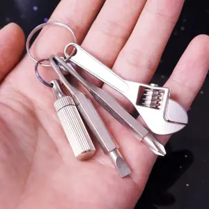 4-In-1 Pocket Mini Tool Set, Edc Portable Multi-Tool Kit, Compact Design for Daily Use & Emergency Preparedness, Durable Construction, Keychain Portability