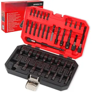 39 count  Nut Driver Set, Impact Driver Bit Set 1/4", Metric & SAE Nut Driver for Impact Drill, Socket Adapters, Drill Bit Extension,  Bit, with Storage Box