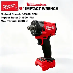Milwaukee 3/8 Multi-fit Impact Wrench | 18V Cordless, 300N·m Max Torque, 0-2400 RPM, 0-3500 IPM | For Auto Repair, Engine Bay Work & Tight-Space Bolt Removal