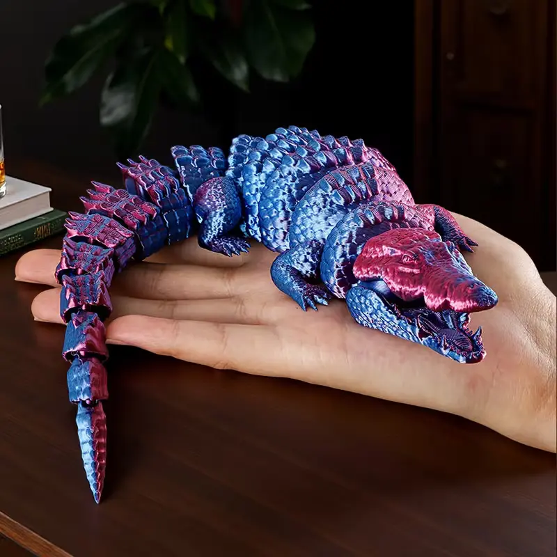 3D Printed Alligator Stress Relief Toy, Unisex Relaxation Toy for Ages 12+